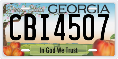 GA license plate CBI4507