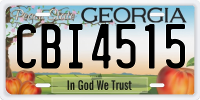 GA license plate CBI4515