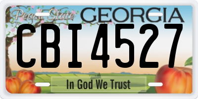GA license plate CBI4527