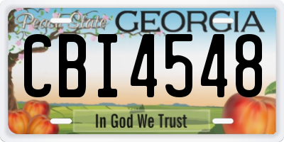 GA license plate CBI4548