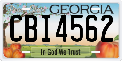 GA license plate CBI4562