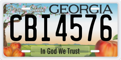 GA license plate CBI4576