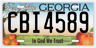 GA license plate CBI4589