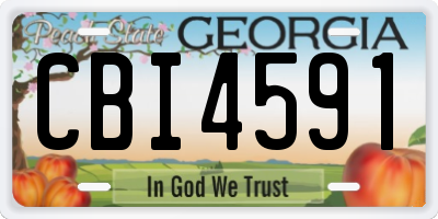 GA license plate CBI4591