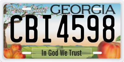 GA license plate CBI4598