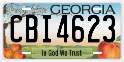 GA license plate CBI4623