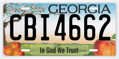 GA license plate CBI4662