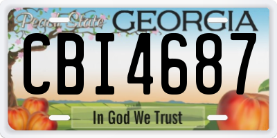 GA license plate CBI4687