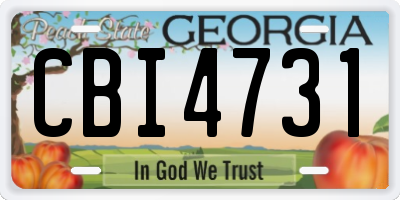 GA license plate CBI4731