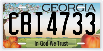 GA license plate CBI4733