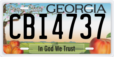 GA license plate CBI4737