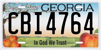 GA license plate CBI4764