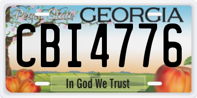GA license plate CBI4776