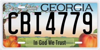 GA license plate CBI4779