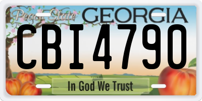 GA license plate CBI4790