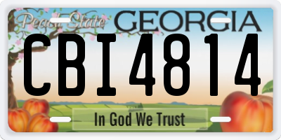 GA license plate CBI4814