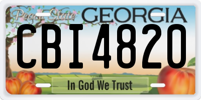 GA license plate CBI4820
