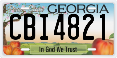 GA license plate CBI4821