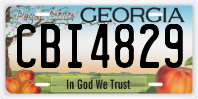 GA license plate CBI4829