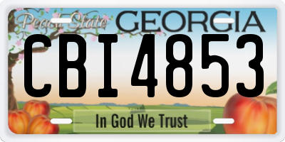 GA license plate CBI4853