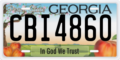 GA license plate CBI4860