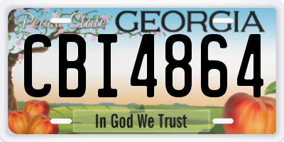 GA license plate CBI4864