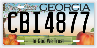 GA license plate CBI4877