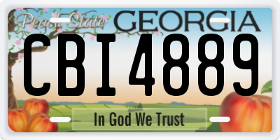 GA license plate CBI4889