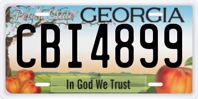 GA license plate CBI4899