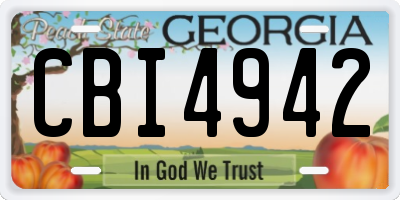 GA license plate CBI4942