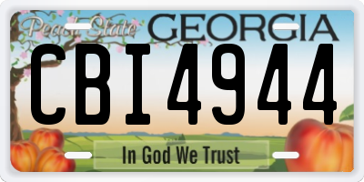 GA license plate CBI4944