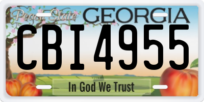 GA license plate CBI4955