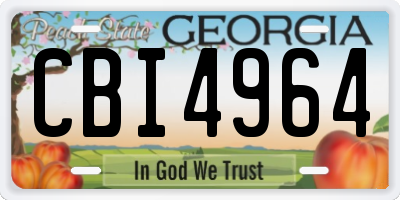 GA license plate CBI4964