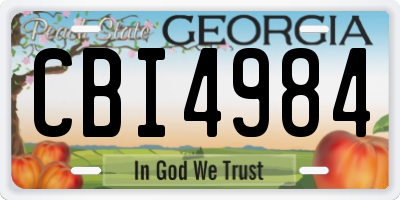 GA license plate CBI4984