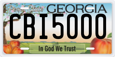 GA license plate CBI5000