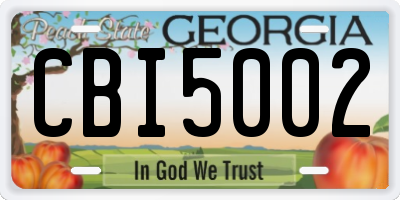 GA license plate CBI5002