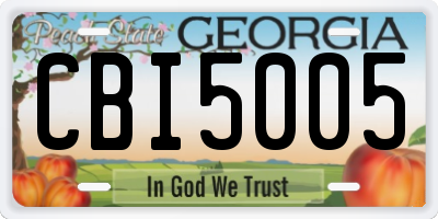 GA license plate CBI5005