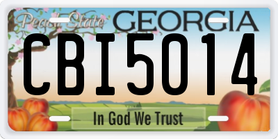 GA license plate CBI5014