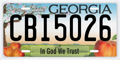 GA license plate CBI5026