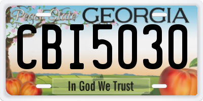 GA license plate CBI5030