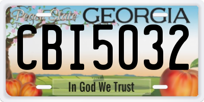 GA license plate CBI5032