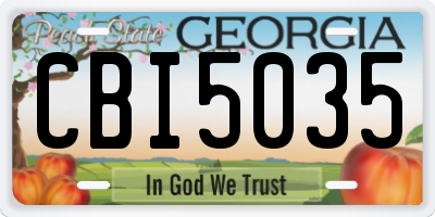 GA license plate CBI5035