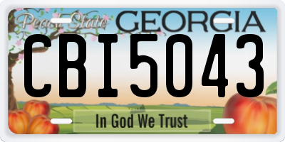 GA license plate CBI5043