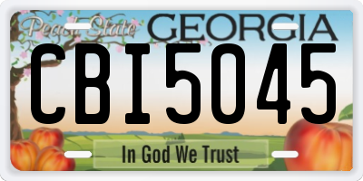 GA license plate CBI5045