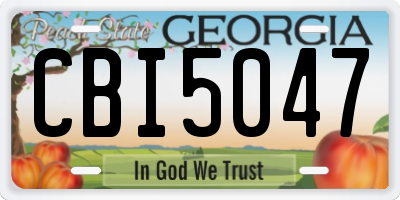 GA license plate CBI5047