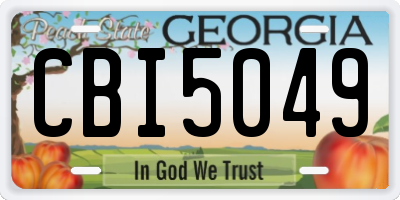 GA license plate CBI5049