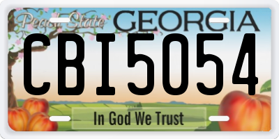 GA license plate CBI5054