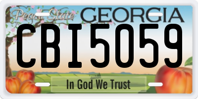GA license plate CBI5059