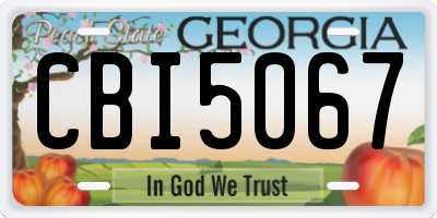 GA license plate CBI5067