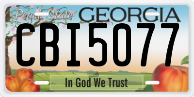 GA license plate CBI5077